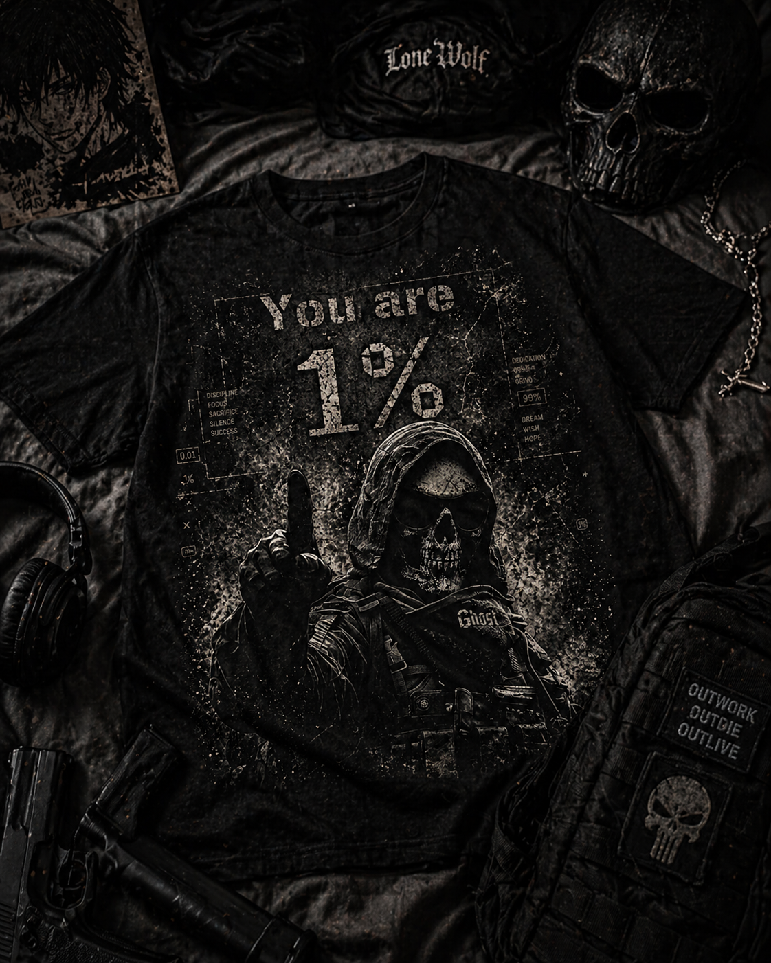 Battle Tested — “1%” Oversized Tee