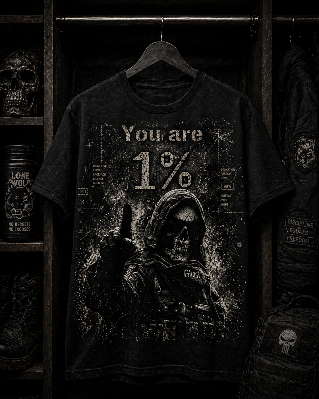 Battle Tested — “1%” Oversized Tee