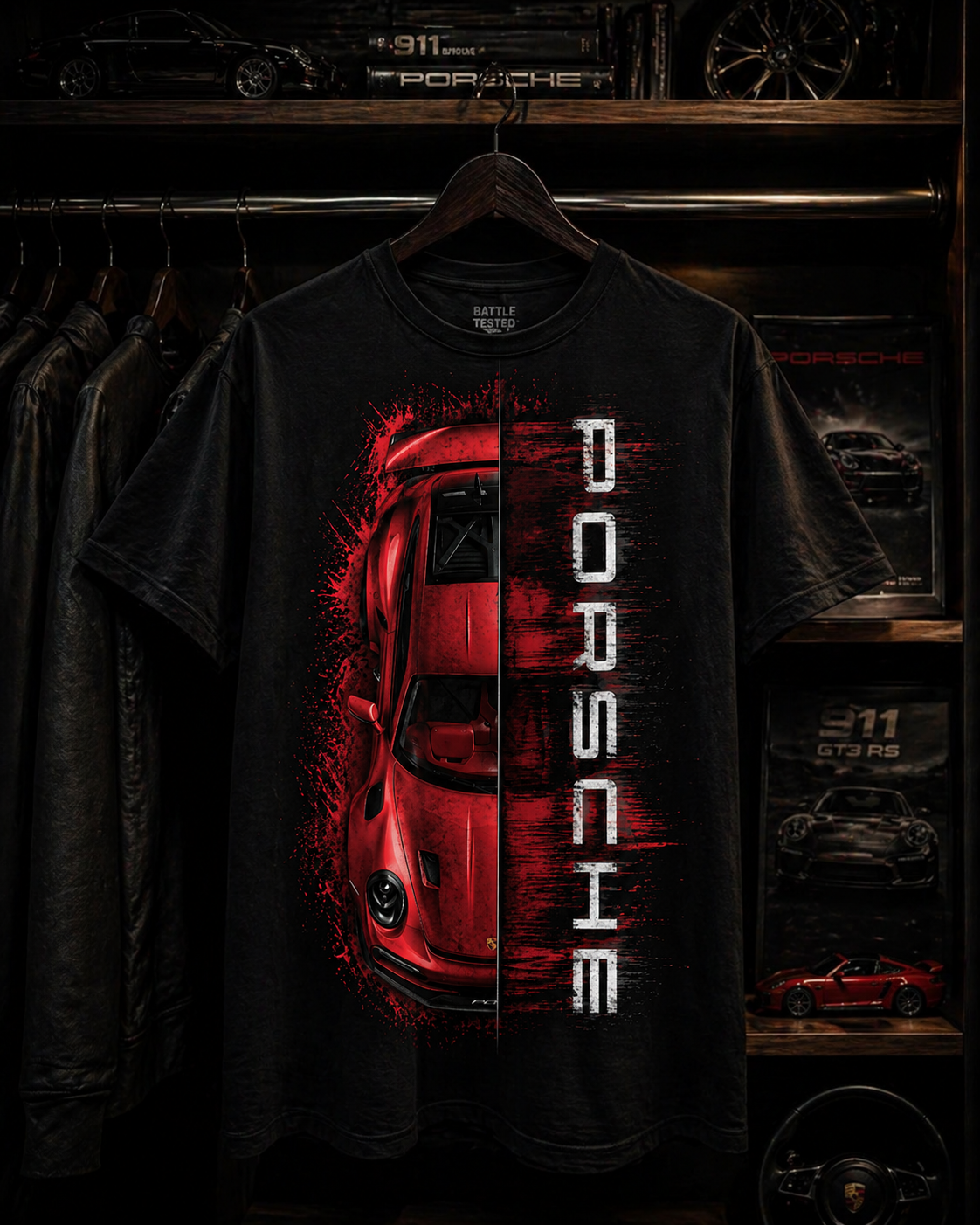 Battle Tested — “Porsche” Oversized Tee
